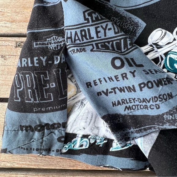 Vintage Harley-Davidson x Tori Richard Button Front Sleeveless Top Medium Hawaii - Picture 4 of 13